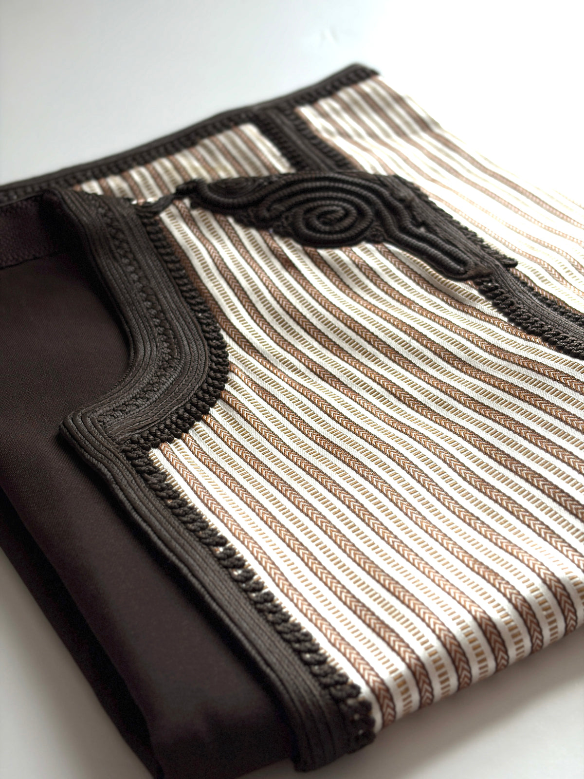 Dark Brown Patterned Faremlla Bid’iya