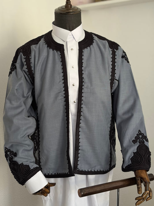 Light Blue Grey Single Zboon Jacket