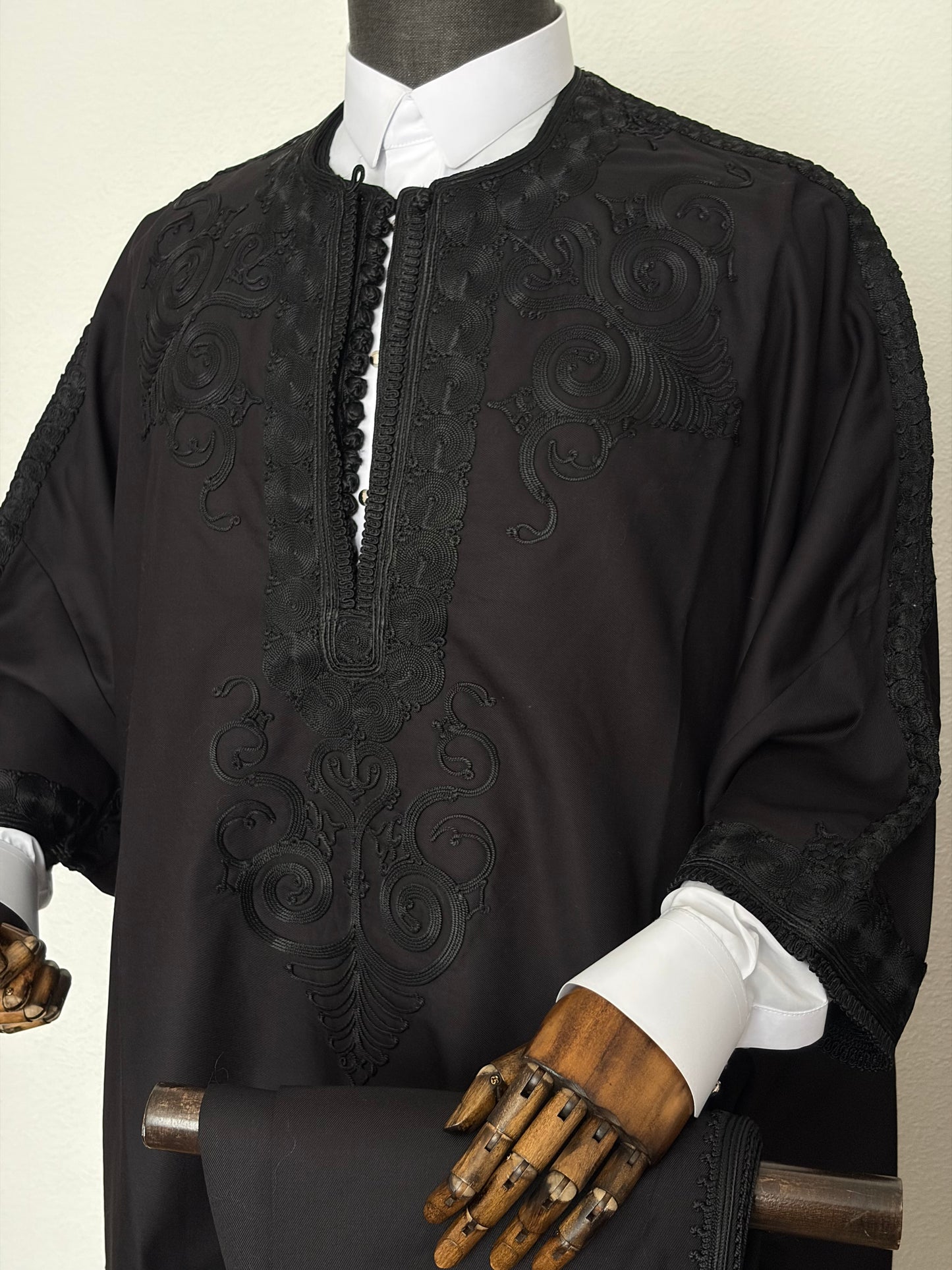 3 piece Black Jalabiyya Trabelsia